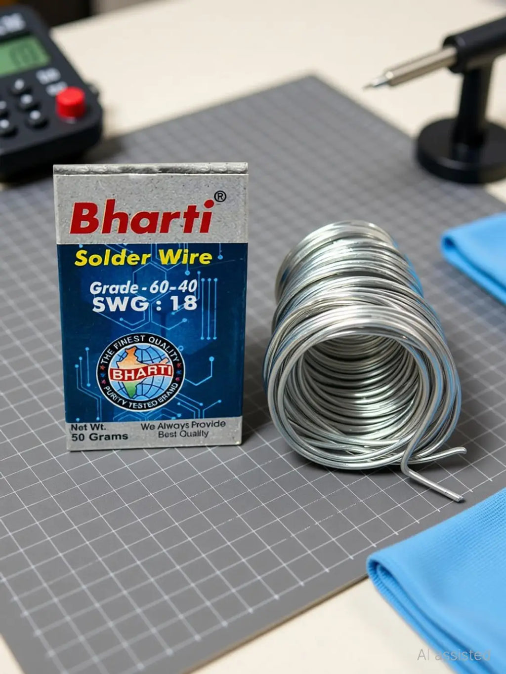 Bharti Soldering Wire Roll 50g – Electronic Solder Wire for PCB, Components & DIY Electronics