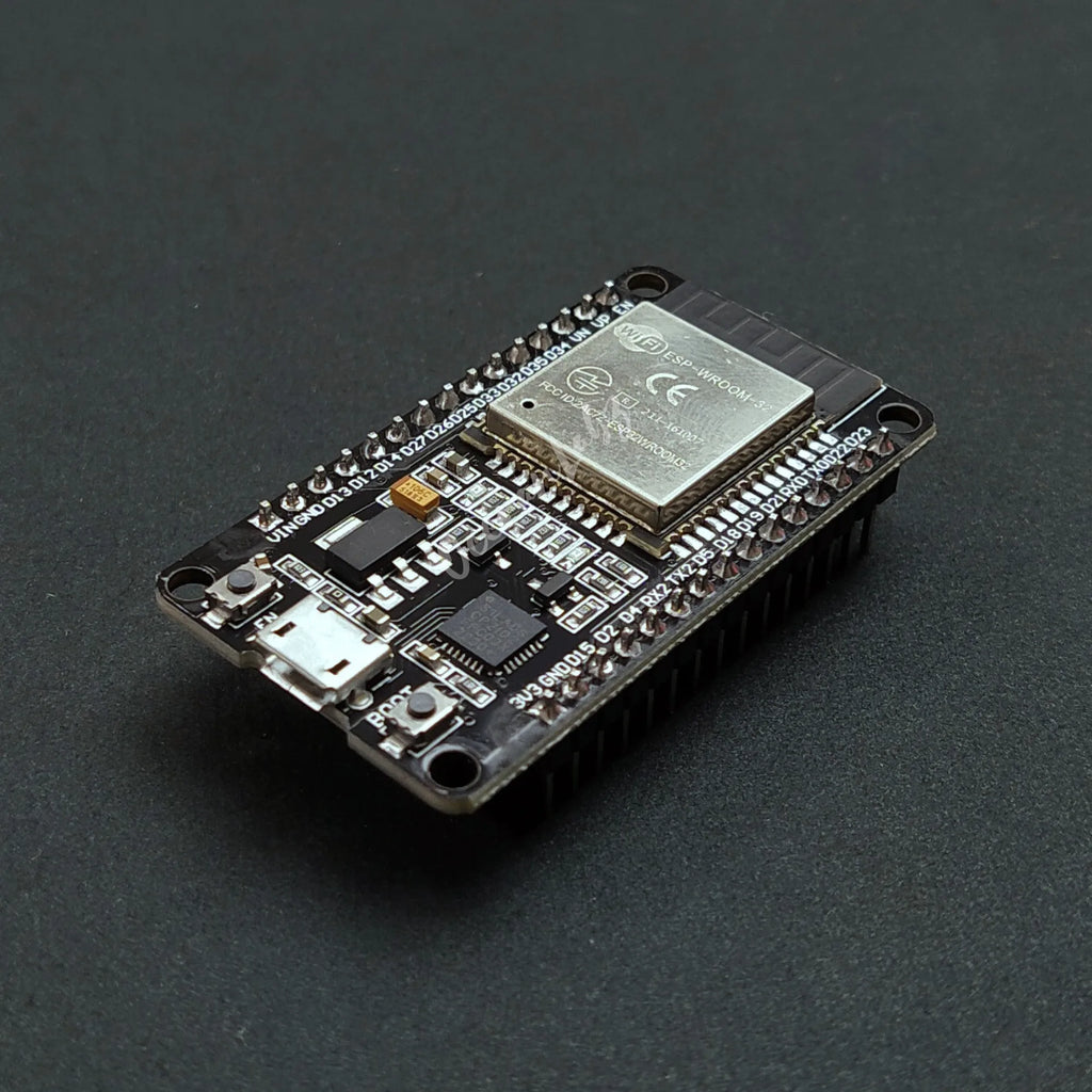 ESP32 WROOM-32 30-Pin Development Board with Micro USB – Dual-Core WiFi + Bluetooth IoT Board