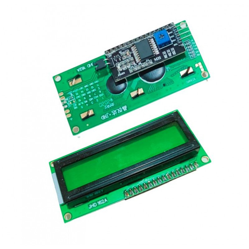 16x2 LCD Module Shield with I2C Interface – Yellow-Green Backlight Alphanumeric Display