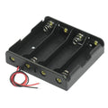 4 Cell 18650 Battery Holder – 4x Slot Li-ion Battery Case with Leads for DIY Power Packs