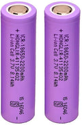 18650 Li-ion Rechargeable Battery – 2200mAh – 3.7V  | Pack of 2