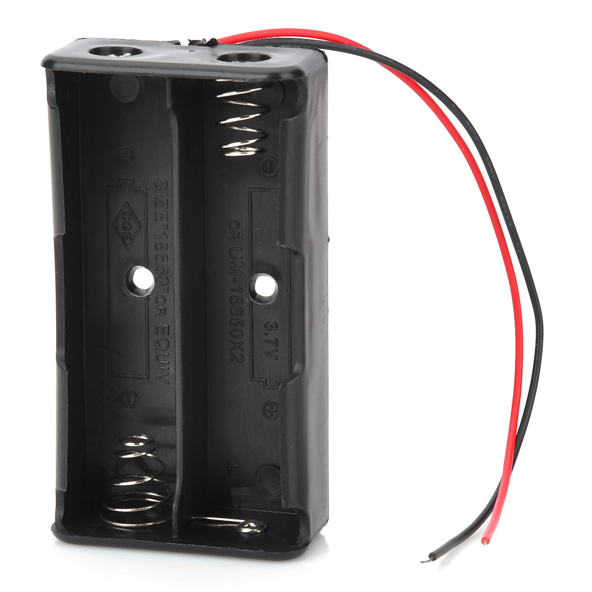 2-Cell 18650 Battery Holder without Cover – Series Connection