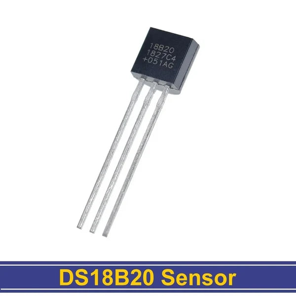 DS18B20 3-Pin Through-Hole Digital Temperature Sensor – Temperature Sensor for Arduino, ESP32 & IoT