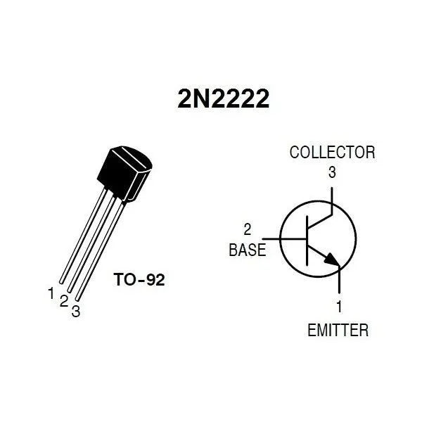 2N2222 NPN Transistor TO-92 (Pack of 3) – General Purpose Switching & Amplification Transistor