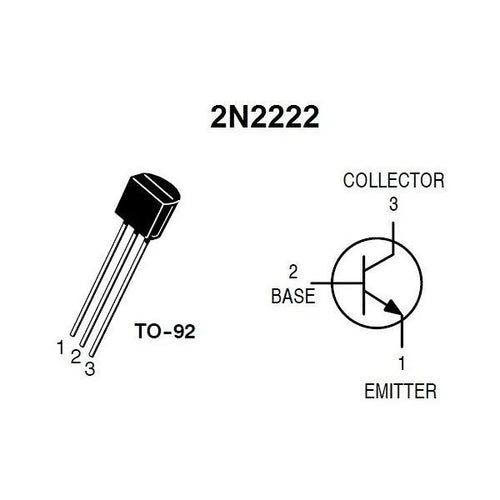2N2222 NPN Transistor TO-92 (Pack of 3) – General Purpose Switching & Amplification Transistor