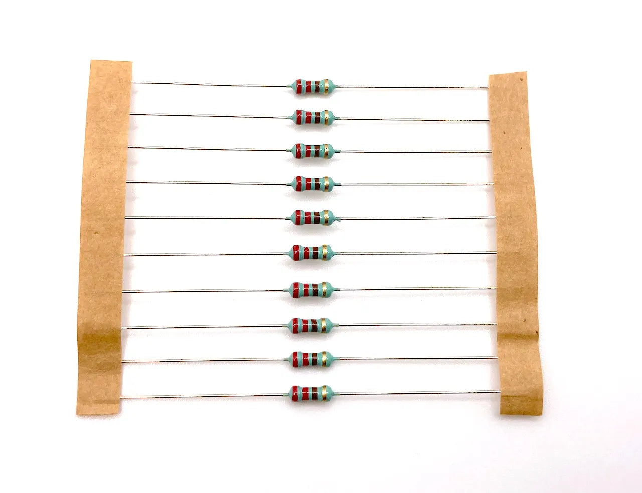 50 Pcs 220 Ohm 1/4 Watt Resistors – 5% Tolerance | Precision Carbon Film Resistor Pack