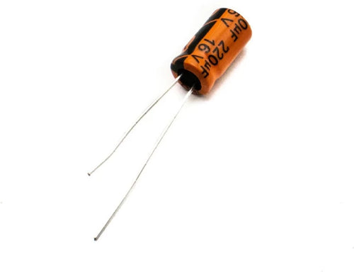 220µF 16V Electrolytic Capacitors – 2 Pcs | High-Quality Electronic Components