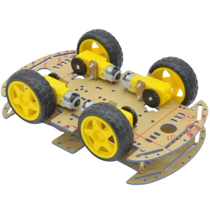 4 WD Double Layer Smart Car Chassis DIY Kit