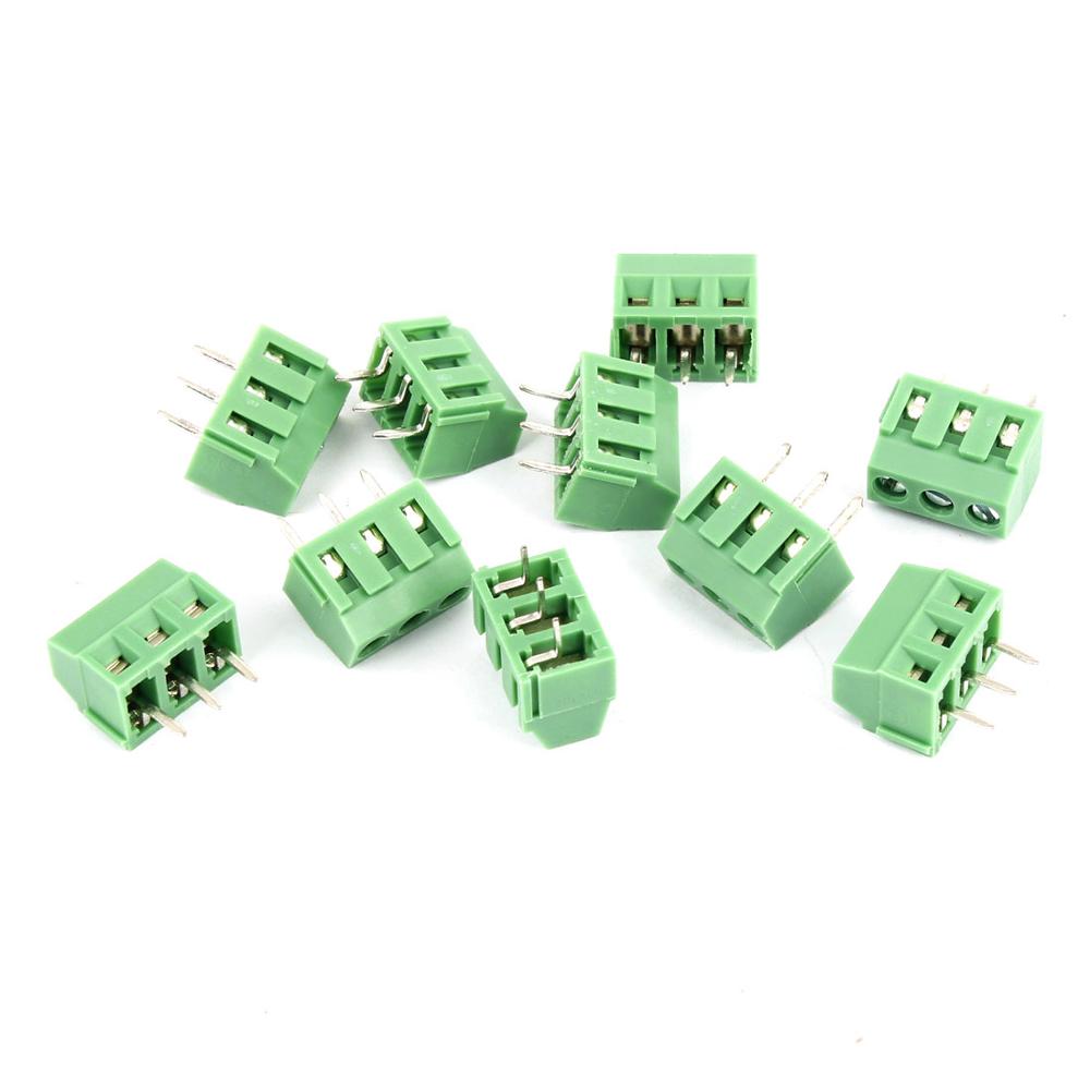 3-Pin Screw Terminal Block – 5.08mm Pitch (Green) 128-03P (Pack of 20)