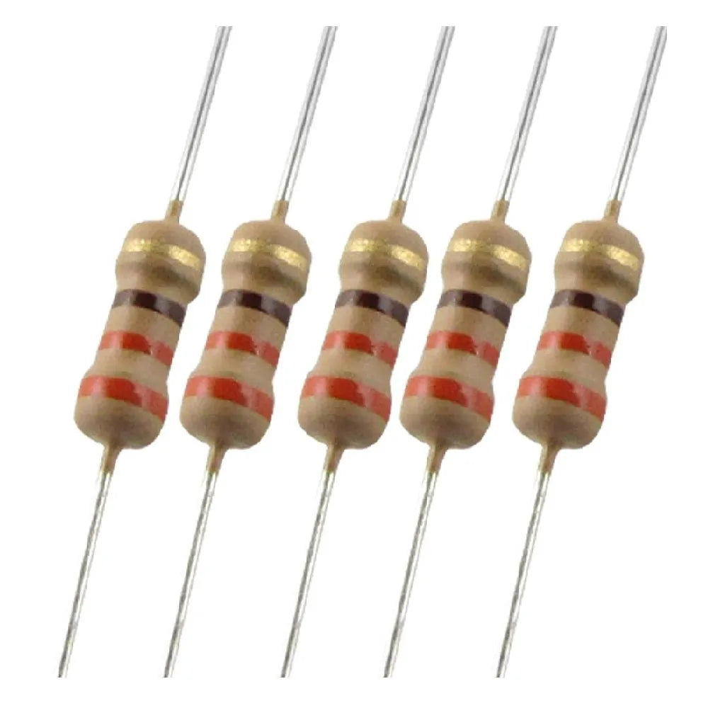 50 Pcs 330 Ohm 1/4 Watt Resistors – 5% Tolerance | Through-Hole Resistor Pack