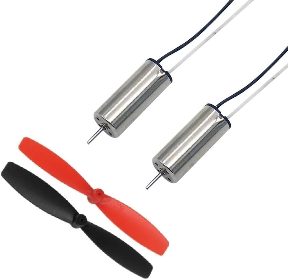 8x20mm 3.7V Micro Coreless Motor with Propeller for Mini Drones (Pack of 2)