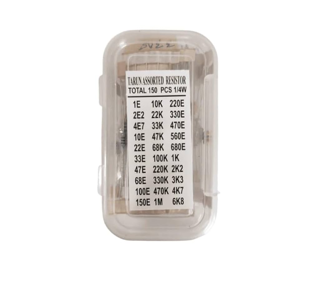 150 Pcs Resistor Box Kit – Assorted Resistor Set (1/4W, 1% Tolerance) for DIY & Electronics Projects