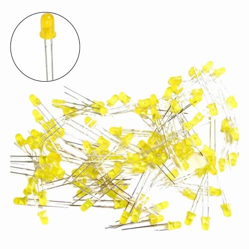 Pack of 50 – 5mm Bright Yellow LEDs