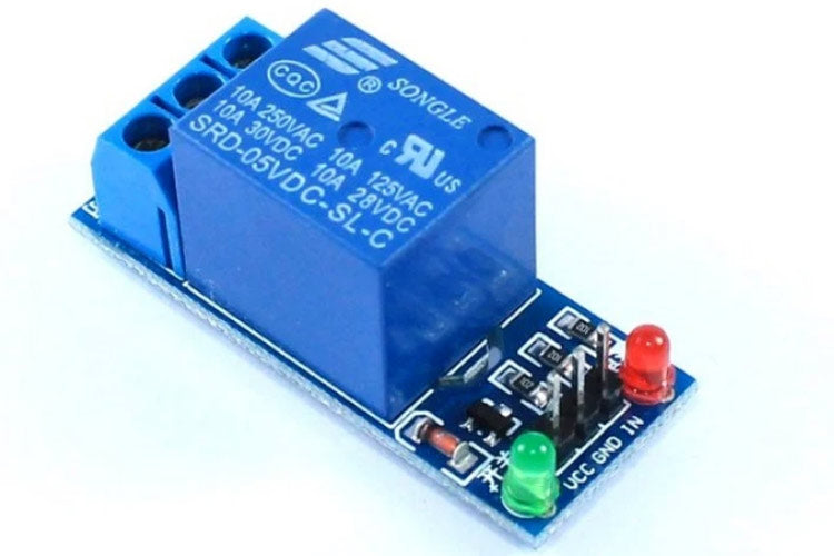 1-Channel 5V 10A Relay Control Module (No Optocoupler, High/Low Level Trigger)
