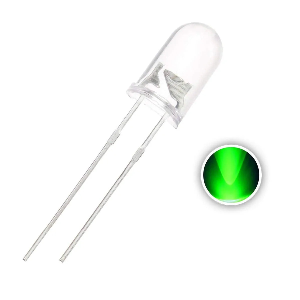 Pack of 50 – 5mm Bright Green LEDs