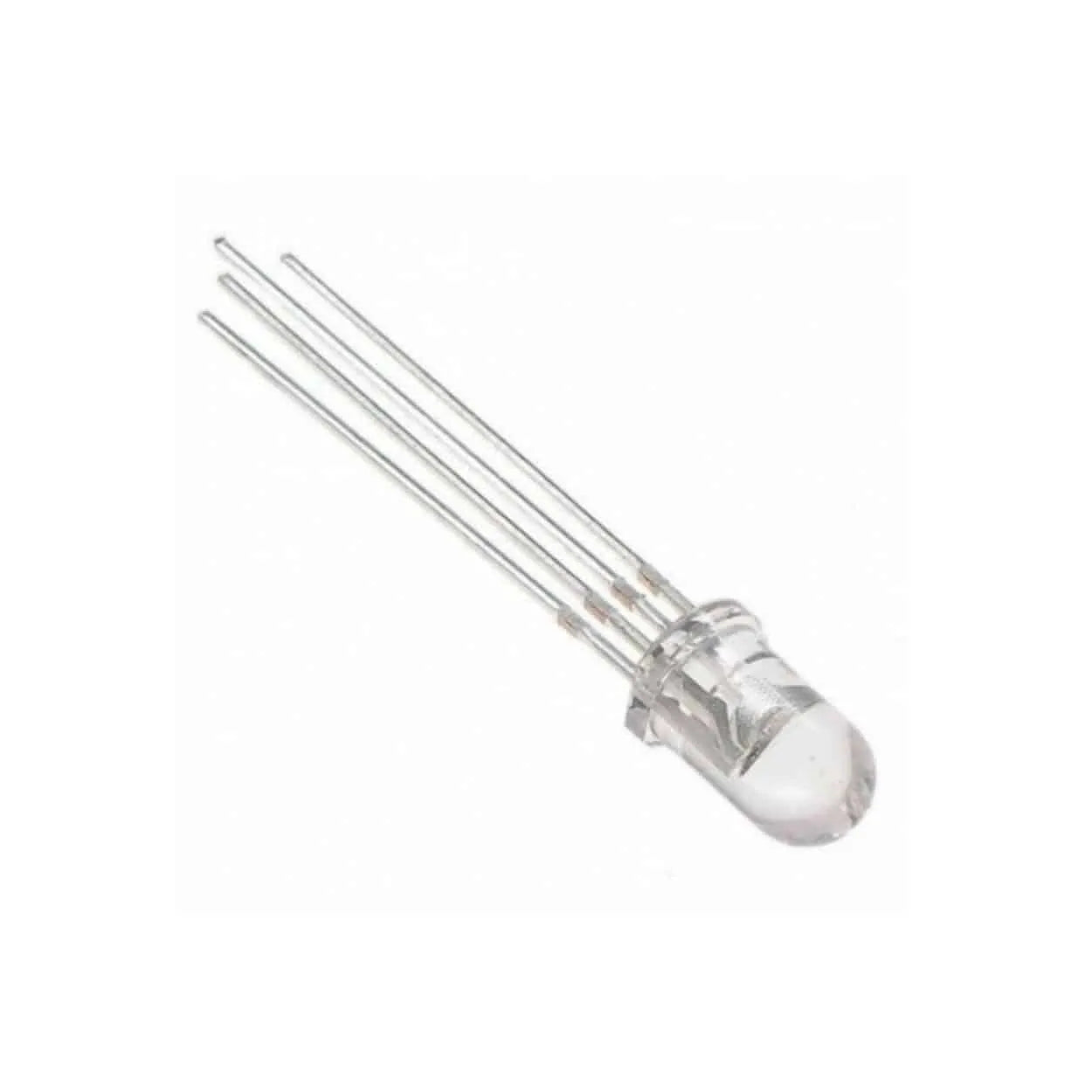 5mm Round RGB LED 4-Pin Through Hole White Diffused (Common Anode) – Pack of 20