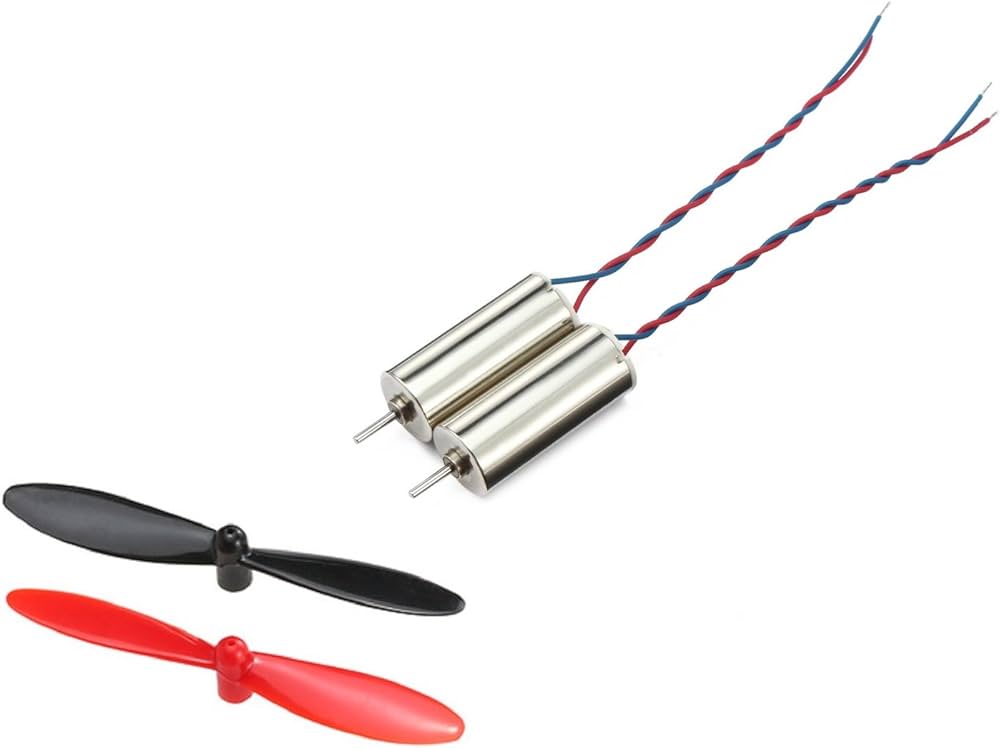8x20mm 3.7V Micro Coreless Motor with Propeller for Mini Drones (Pack of 2)