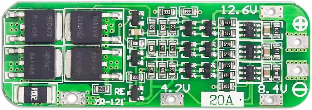 3S 20A BMS 18650 Li-ion Battery Protection & Charging Module – 11.1V/12.6V Battery Management System