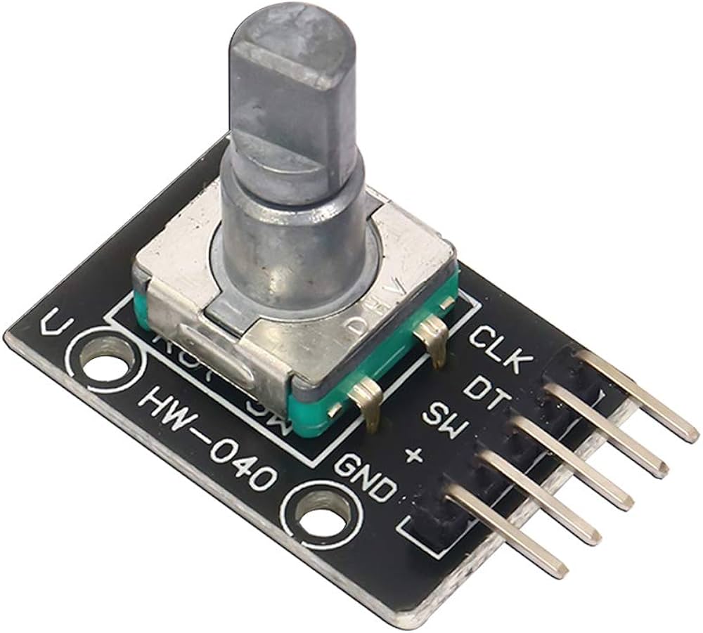 KY-040 Rotary Encoder Module – Incremental Rotation & Push Button Input for Arduino & ESP32