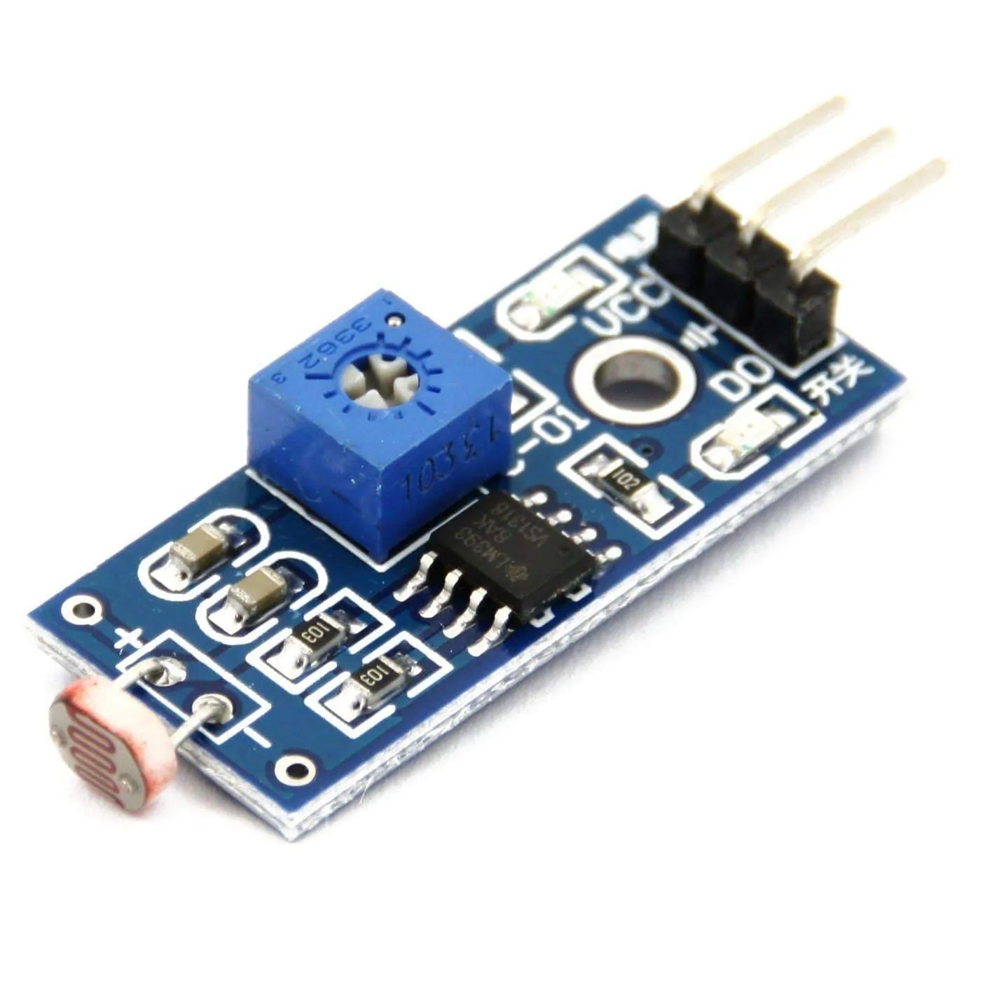 LM393 Optical Photosensitive LDR light sensor module for Arduino Shield DC 3-5V - Pack of 2