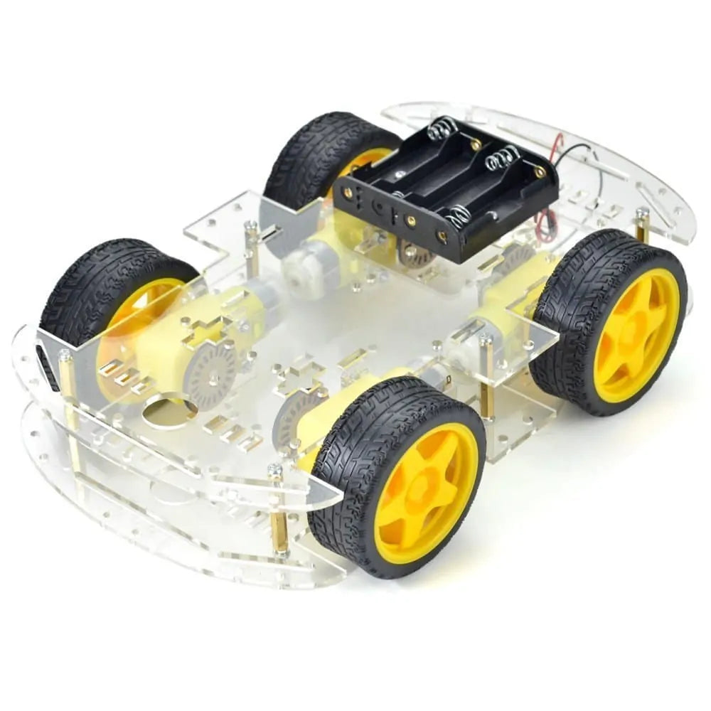 4 WD Double Layer Smart Car Chassis DIY Kit