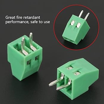 2-Pin Screw Terminal Block – 5.08mm Pitch (Green) 128-02P (Pack of 25)