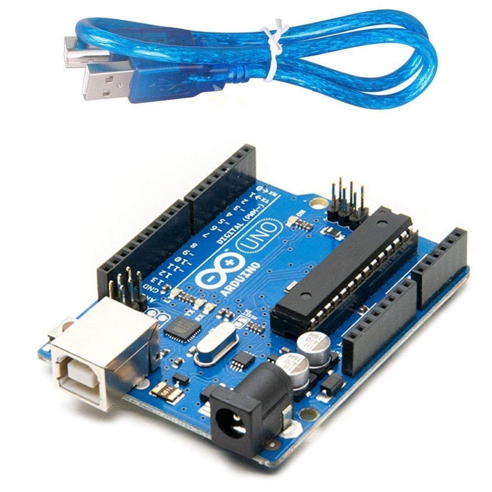 Arduino UNO R3 DIP ATmega328P Board with USB Cable (30 cm, USB A to B)