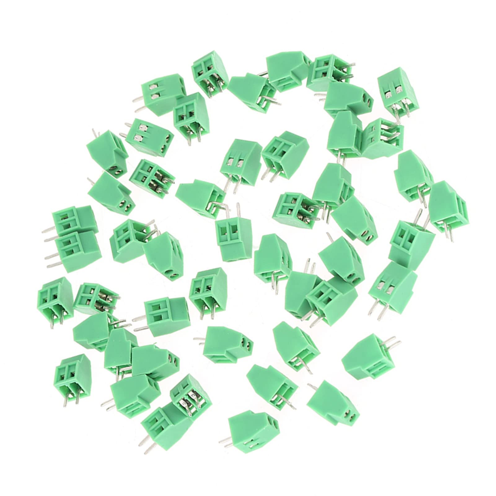 2-Pin Screw Terminal Block – 5.08mm Pitch (Green) 128-02P (Pack of 25)
