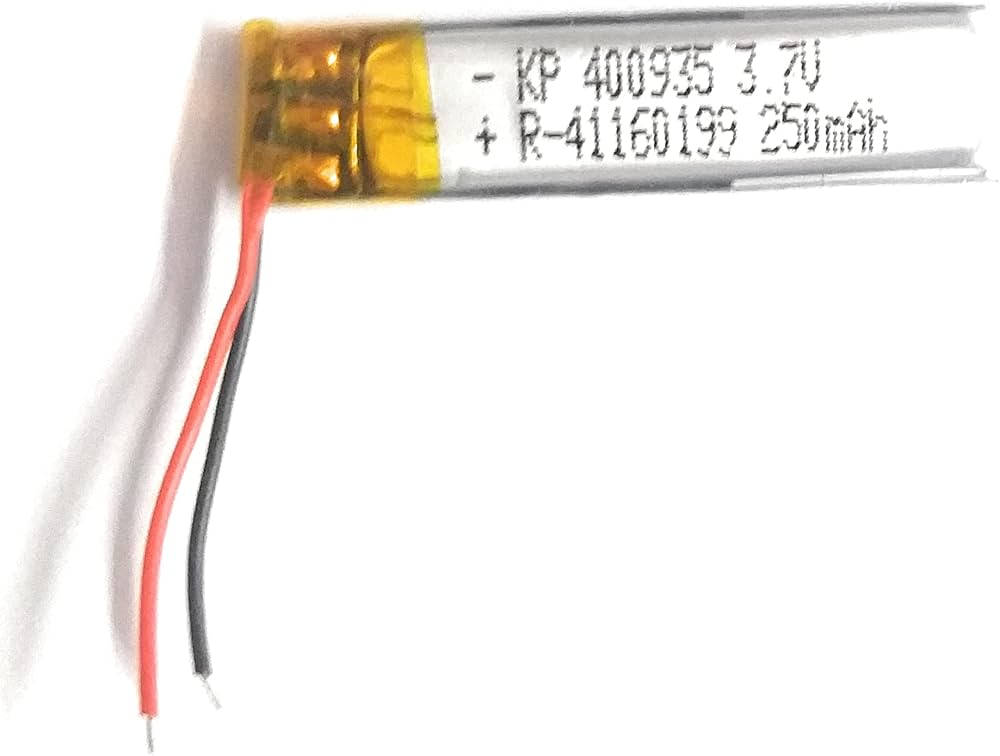 250mAh Neckband Li-Po Battery – 3.7V Rechargeable Lithium Polymer Battery
