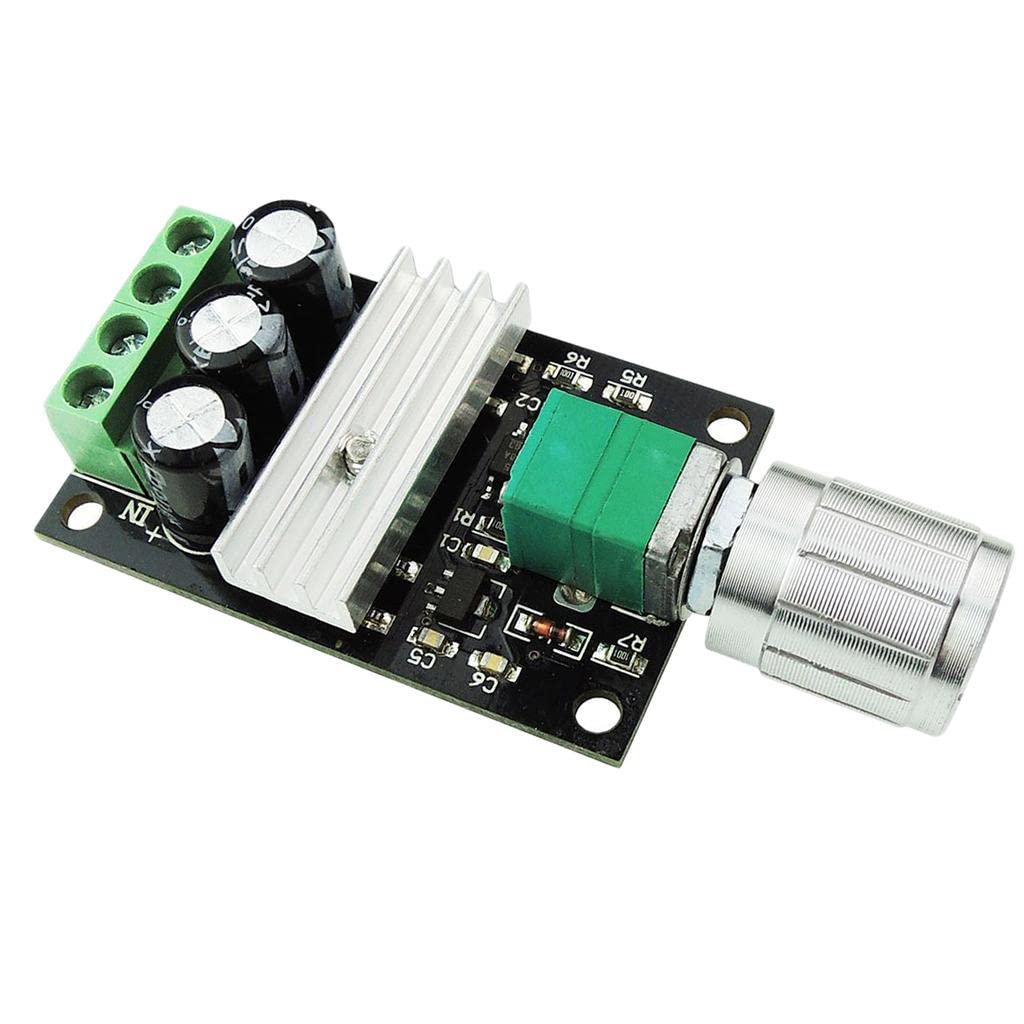 PWM Motor Speed Controller – Black Adjustable PWM Module for DC Motors (Speed & Brightness Control)