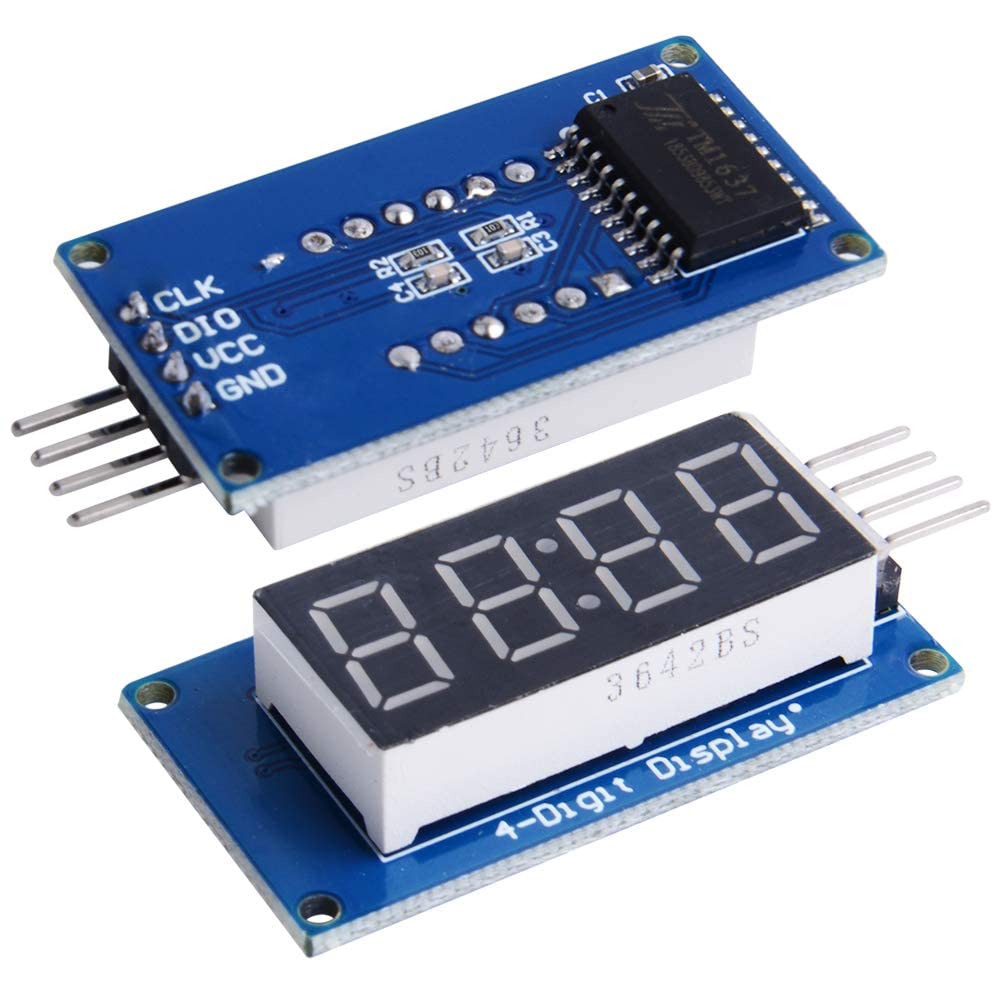 4-Digit 7-Segment Display Module – Common Anode/ Cathode, TM1637 Compatible