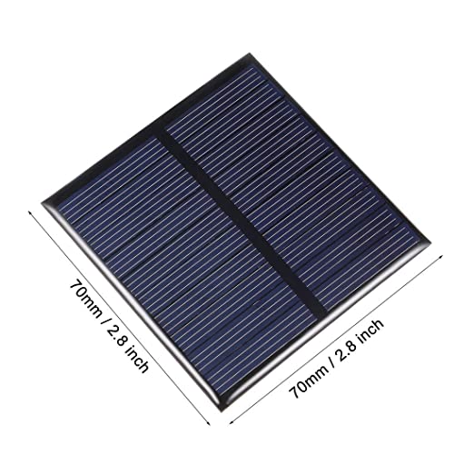 70×70mm Mini Solar Panel – Compact Solar Power Module for DIY Electronics, Arduino & IoT Projects