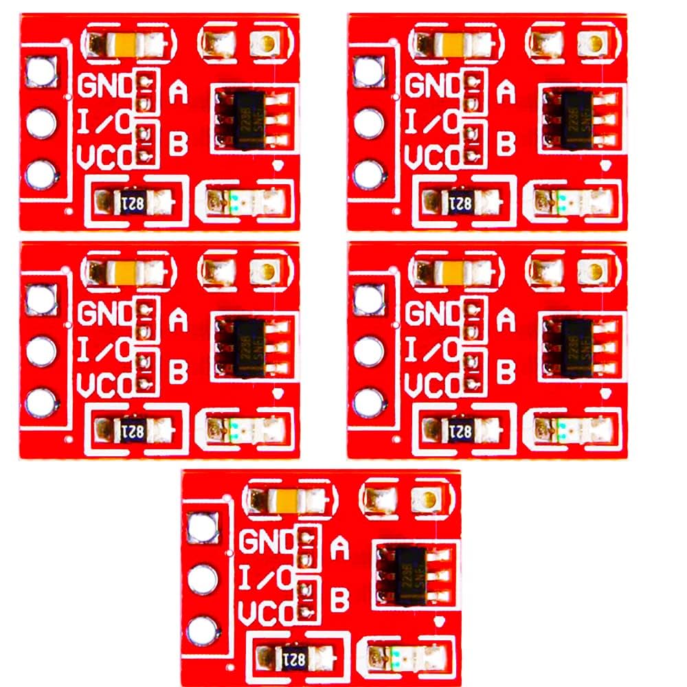 TTP223 1-Channel Capacitive Touch Sensor Module – Red Color (Pack of 5) for Arduino, ESP32, Raspberry Pi & Touch-Based DIY Projects
