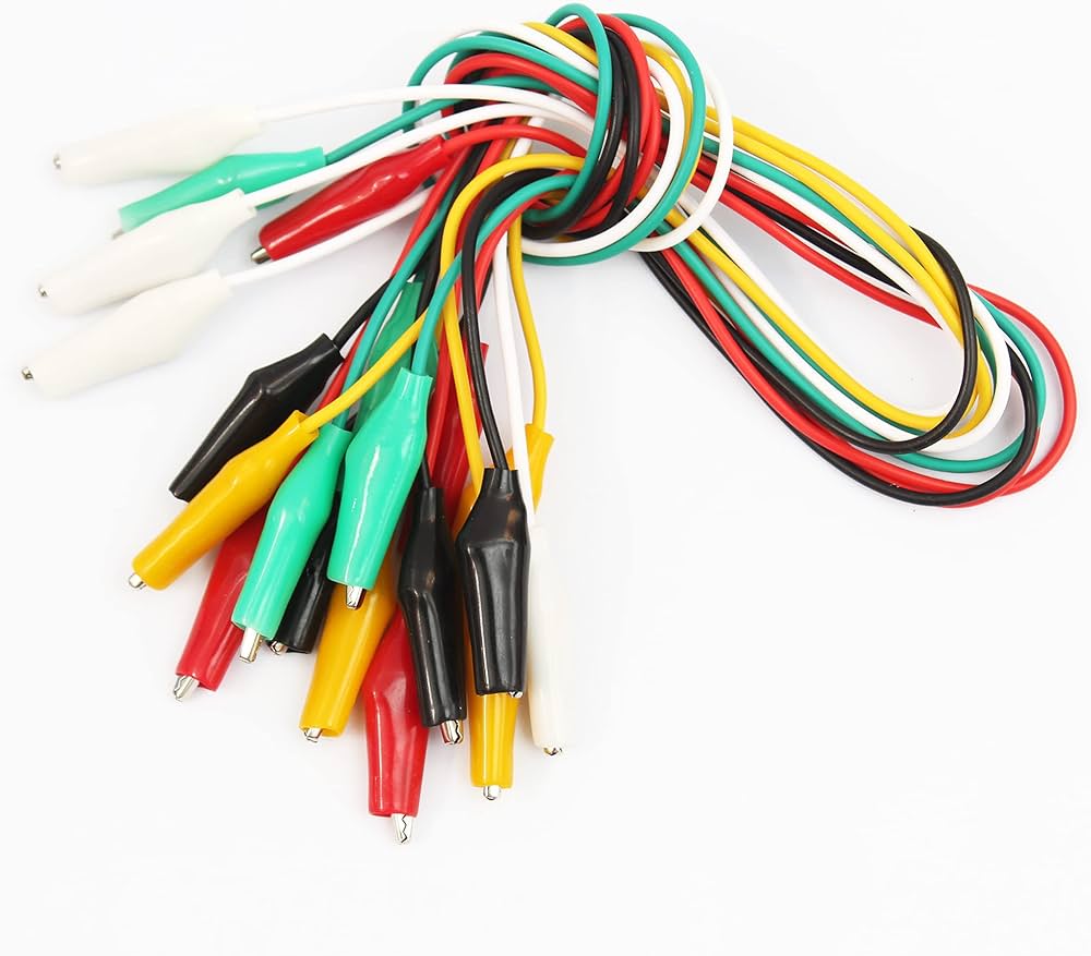 Alligator Clips (Pack of 10) – Multi-Purpose Testing & Prototyping Clips for Electronics
