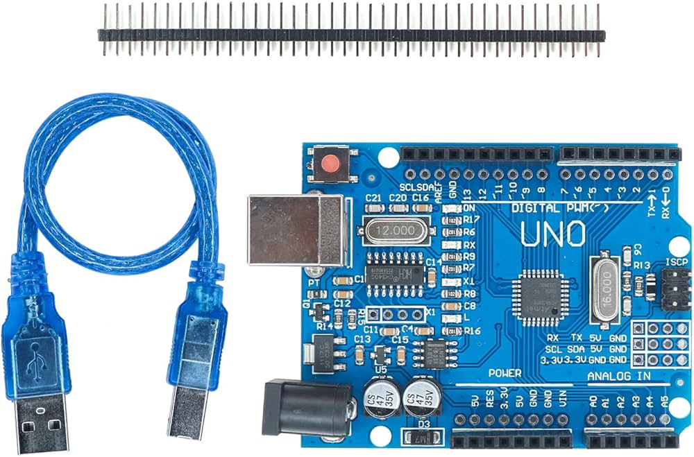 Arduino UNO R3 SMD Atmega328P Board with Cable (USB A to B) – 30 cm- Clone Compatible Model