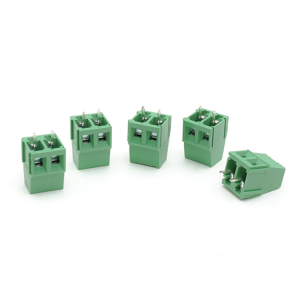 2-Pin Screw Terminal Block – 5.08mm Pitch (Green) 128-02P (Pack of 25)