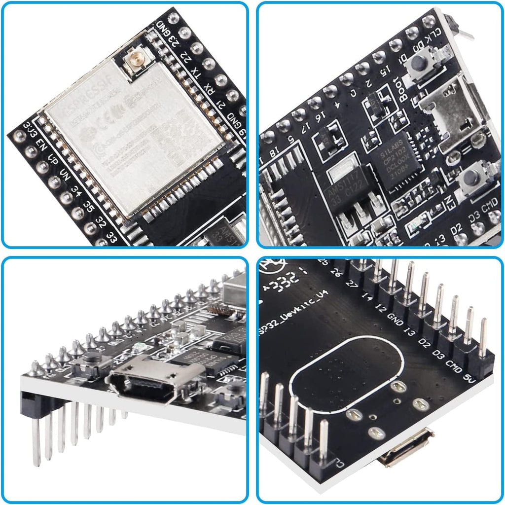 ESP-WROOM-32U ESP32 NodeMCU WiFi + BLE IoT Development Board with External Antenna Support