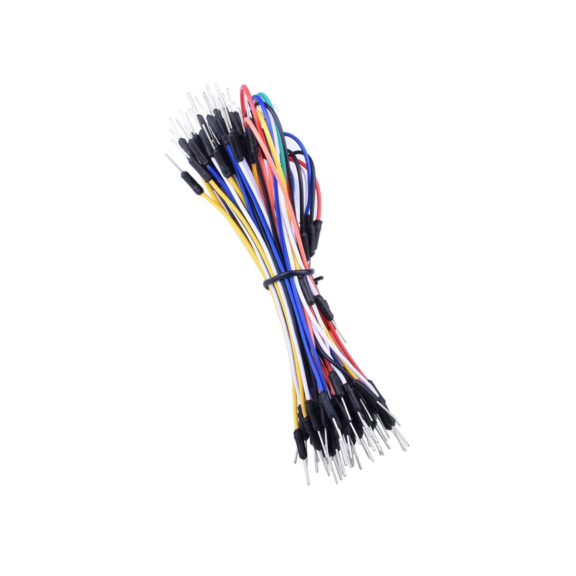 65Pcs Male-to-Male Jumper Wires – Multicolored Dupont Cable Set for Prototyping