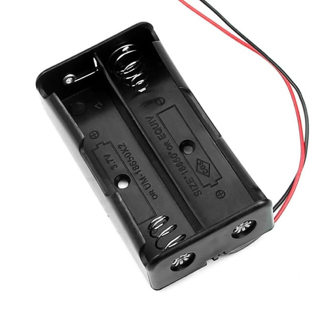 2-Cell 18650 Battery Holder without Cover – Series Connection