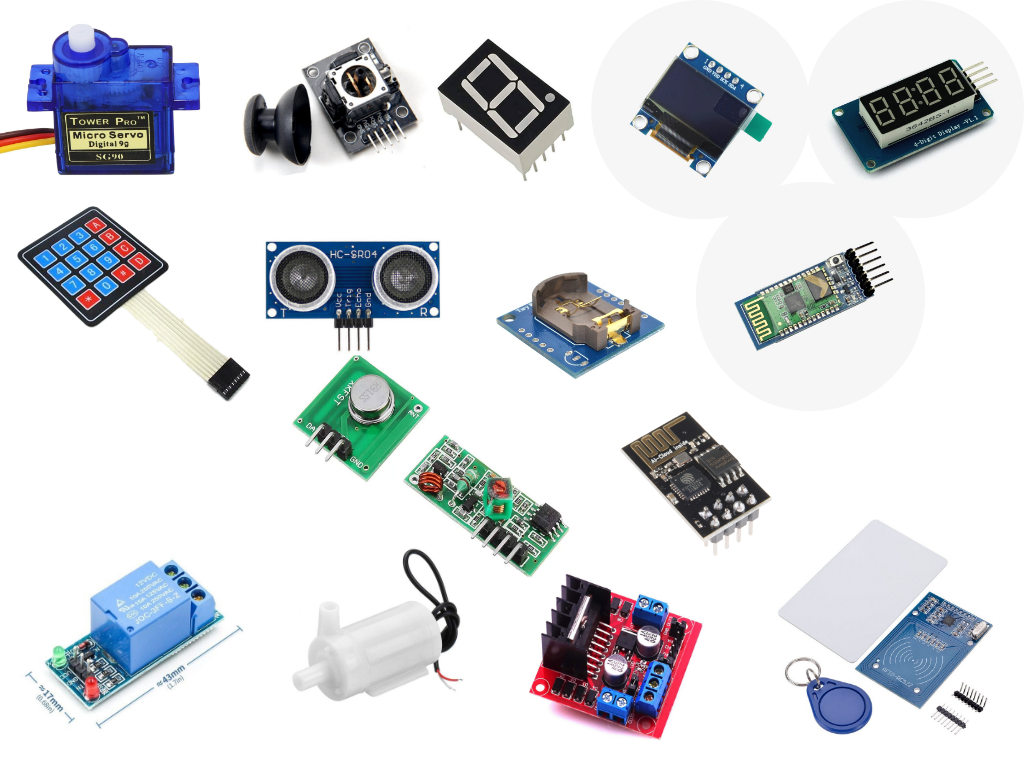 Arduino Modules Connector Types Ultimate Arduino UNO SMD Starter Kit with 40+ Sensors & Modules – IoT ...