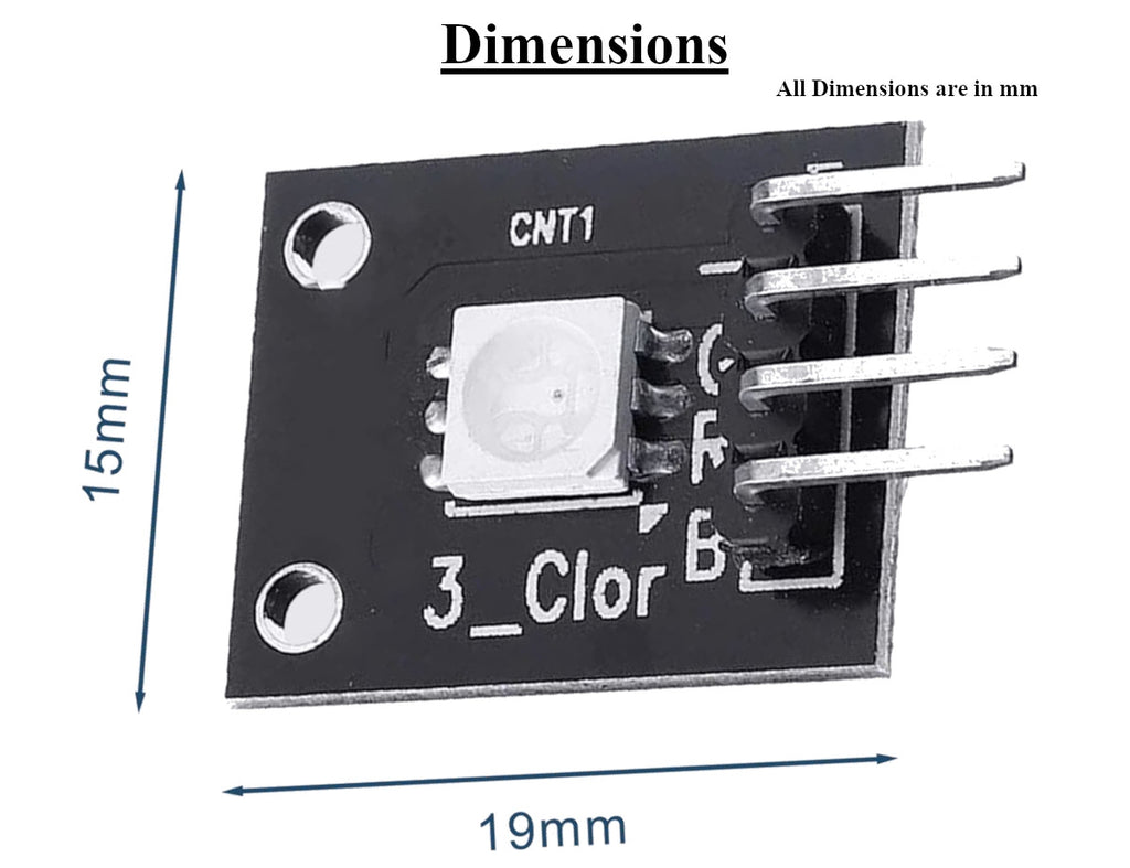 RGB LED Module – Red Green Blue Colour LED for Arduino & Electronics Projects