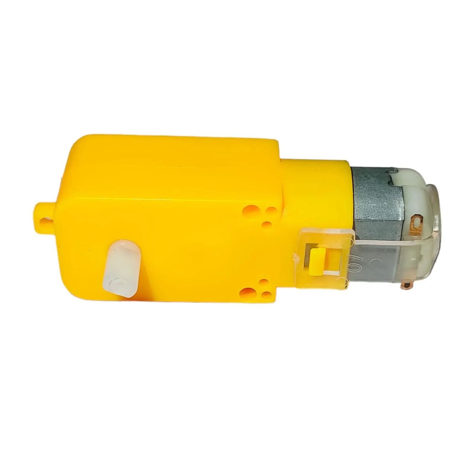 Dual Shaft BO Motor – Straight (Yellow) Pack of 4 | Lightweight DC Geared Motor for Robotics & DIY Projects