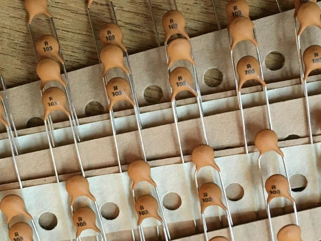 Buy 0.01µF (103) Ceramic Capacitors – 50 Pcs | High-Quality Disc Capacitors