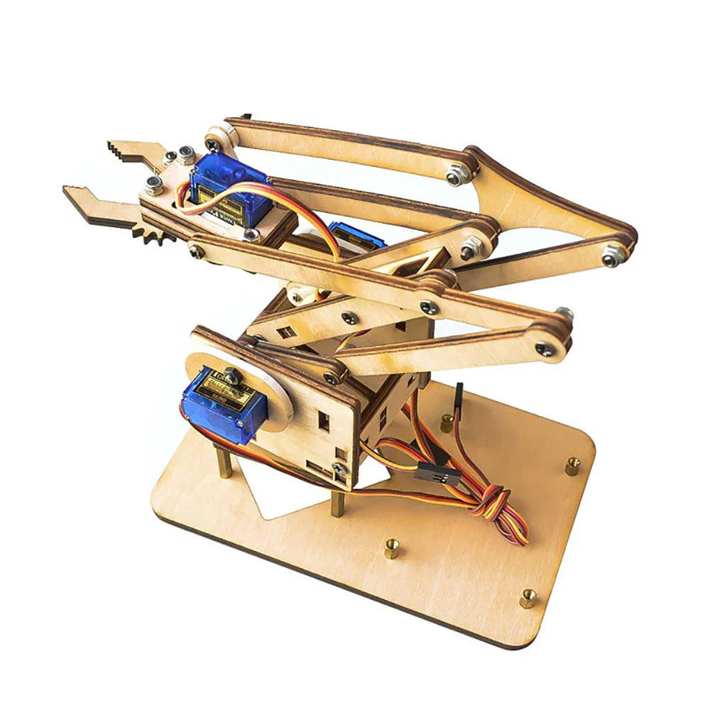 DIY Wooden Robotic Arm Kit Without Servo | Mechanical Arm Kit for Arduino & Robotics