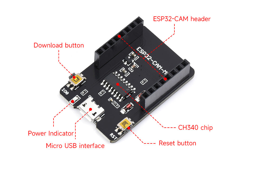 ESP32-CAM-MB Micro USB Download Module for ESP32-CAM Development Board