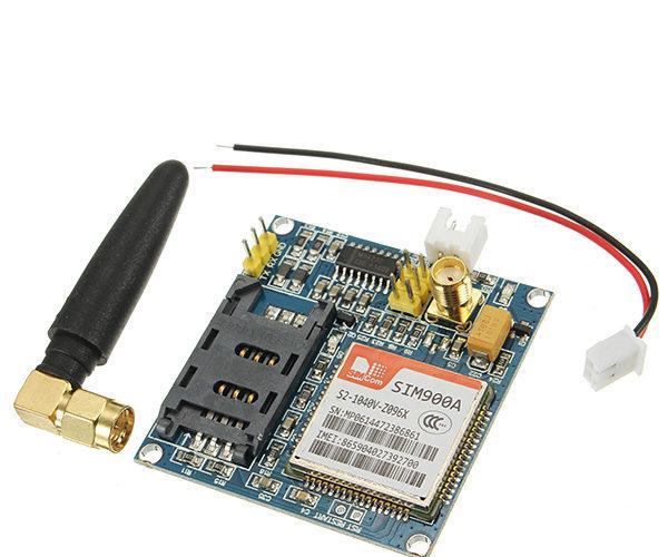 SIM900A GSM/GPRS Module with Antenna – Dual Band 900/1800MHz for SMS, Voice, and Internet