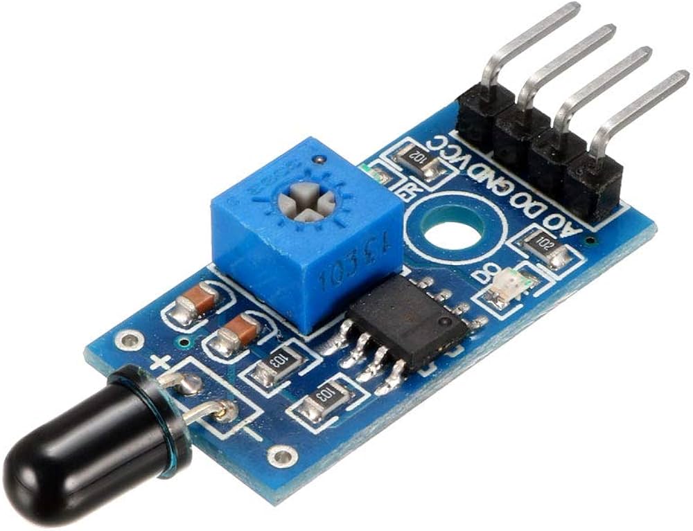 Flame Sensor Module – Infrared Fire Detection Sensor for Arduino & IoT Projects