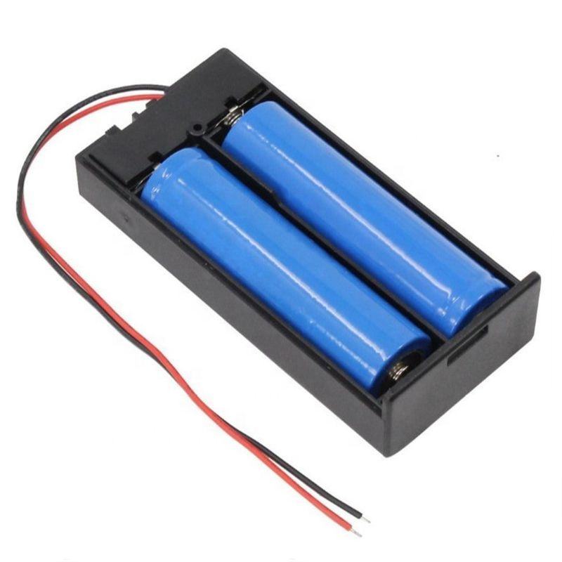 Pack of 2 – 18650 Li-ion 1200mAh 3.7V Batteries with 2-Cell Holder