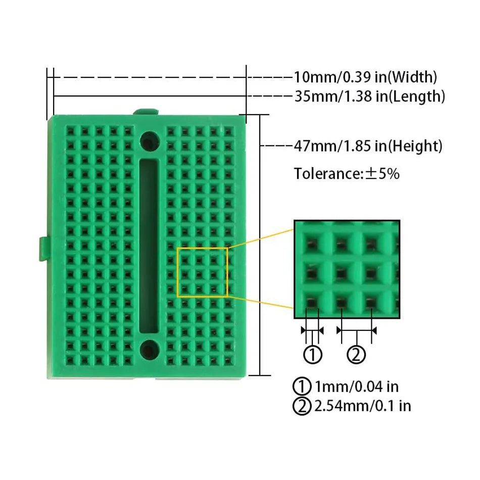 170 pts Mini Breadboard SYB-170 (Pack of 2)