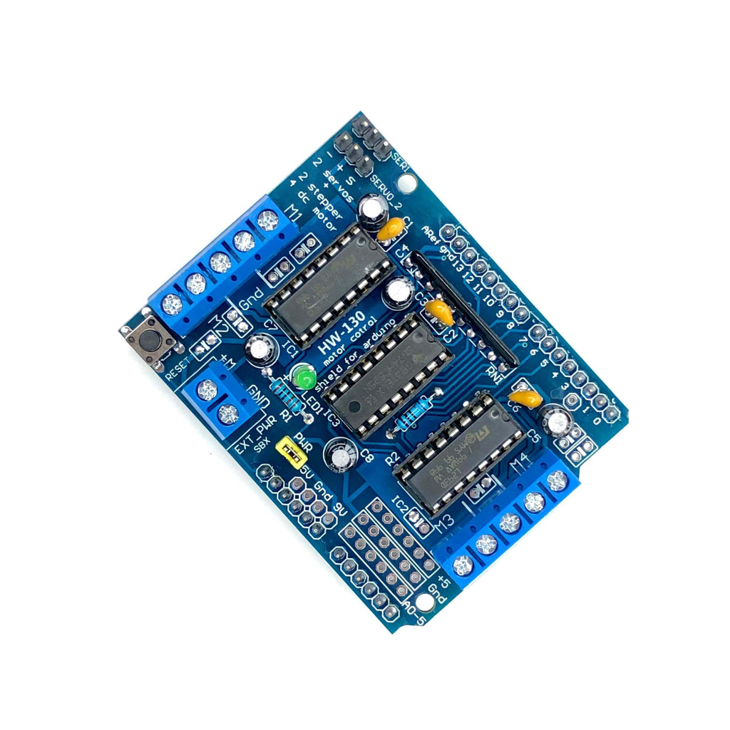 L293D Motor Driver Shield for Arduino – Dual H-Bridge DC & Stepper Motor Control